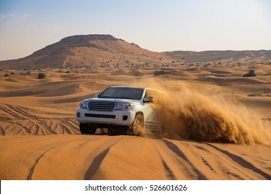Offroad desert safari in Dubai. (dune bashing). - Shutterstock ID 526601626