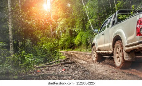 Off-road on mountain road.