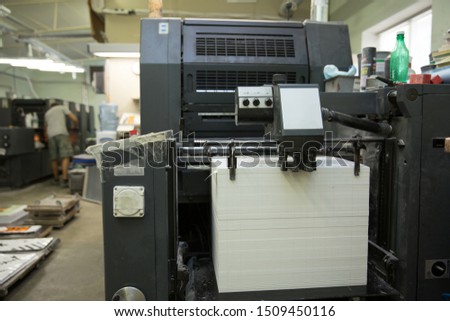 Offset printed machine, offset printing