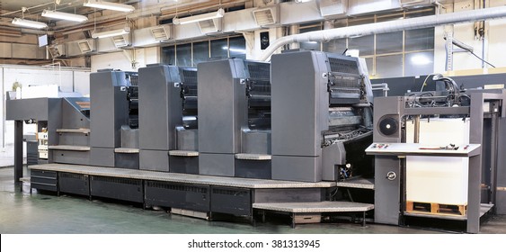 Offset Printer Press In Industry Plant