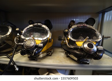 Offshore Commercial Diver with helmet