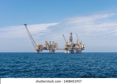 Offshore Drilling Rig In The Caspian Sea