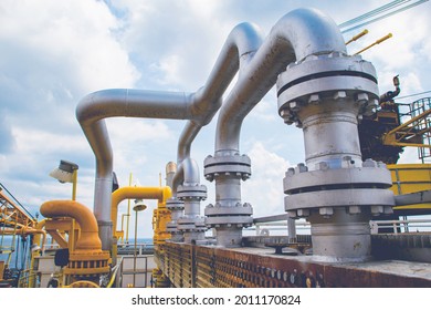 Offshore Industry Oil And Gas Production Petroleum Pipeline.