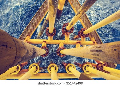 Offshore Industry oil and gas production petroleum pipeline.
