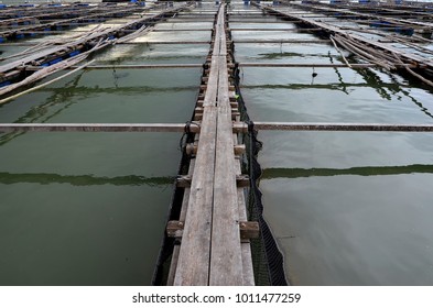 Offshore Ocean Open Water Fish Farm In West Malaysia