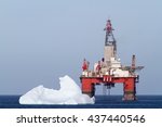 Offshore oil drilling platform.