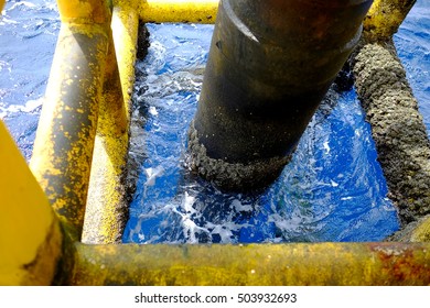 Offshore Oil Gas Below Platform Petroleum Stock Photo 503932678 ...