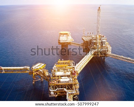 Offshore Oil & Gas central process platform, Offshore natural construction plant, Petroleum industry and business