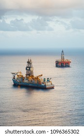 Offshore Oil Platform And Gas Drillship