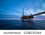 Offshore oil platform in the north sea.