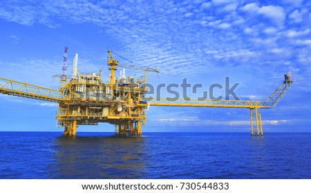 Offshore platform of the in sea southeast asia.
