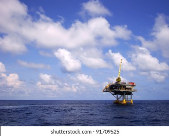 Offshore Production Platform in the Middle of Sea for Oil and Gas Production