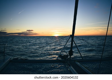 Offshore Sailing Atlantic Ocean Sunset