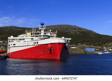 Offshore Seismic Vessel In The Port 