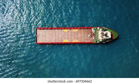 Offshore Supply Vessel At Open Water - Aerial Shot