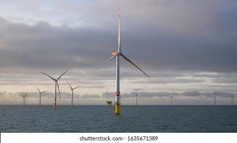 Offshore Wind Farm in North Sea Germany