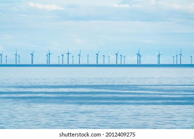 An Offshore Wind Farm Off The Coast Of Llandudno, North Wales