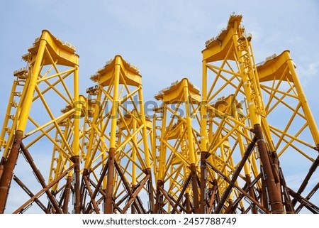 Offshore wind jacket foundations in a shipyard