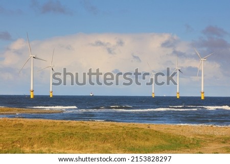 Offshore Windfarm off the coast of Middlesbrough, Cleveland, North Yorkshire, England, UK.  Stock photo © 