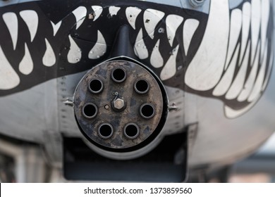 Offutt AFB, Nebraska / USA - August 2018: A-10 Warthog Fighter Jet At The Offutt Air Force Base Air Show