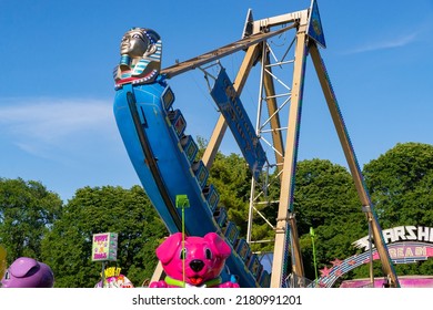 Oglesby, Illinois - United States - July 19th, 2022: Carnival Ride At The Oglesby Fun Fest In Oglesby, Illinois.