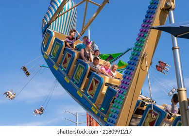 Oglesby, Illinois - United States - July 19th, 2022: Carnival Ride At The Oglesby Fun Fest In Oglesby, Illinois.