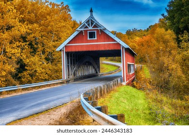 Ohio Covered Bridges Autumn Scene - Powered by Shutterstock