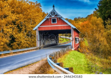 Ohio Covered Bridges Autumn Scene