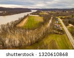 Ohio River Flooding Aerial Shot