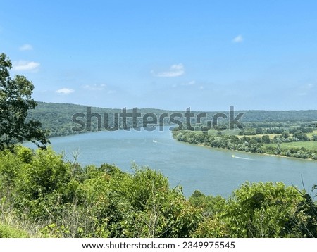 Ohio River, in southwest Indiana, looking toward Kentucky