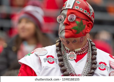 Ohio State Fan - NCAA Division 1 Football University Of Maryland Terrapins  Vs. Ohio State Buckeyes On November 11th 2019 At The Ohio State Stadium In Columbus, Ohio USA