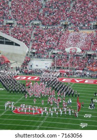 The Ohio State Football Team Takes The Field At The Beginning Of The Game