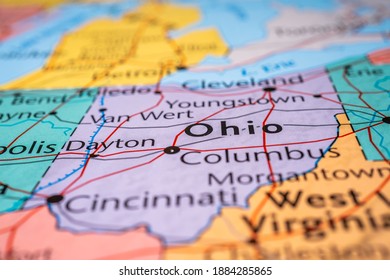 Ohio state on the USA map