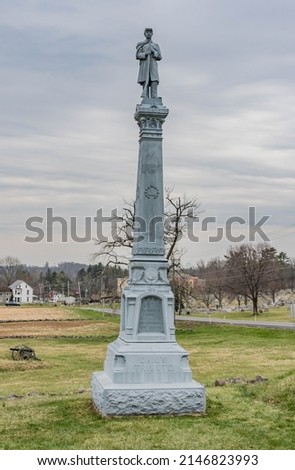 Ohios Tribute Monument, Cemetery Hill, Gettysburg National Military Park, Pennsylvania, USA
