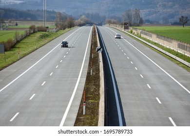 Ohlsdorf, Austria - 03 22 2020 - Corona Crisis - Almost Empty Highway A1 Near Ohlsdorf (Gmunden District, Upper Austria, Austria)