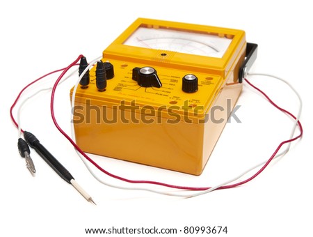 Ohm meter isolated on white