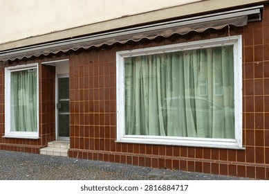 Ohrdruf Thuringia former German Democratic Republic. Eastern Europe atmosphere. Empty and desolate street