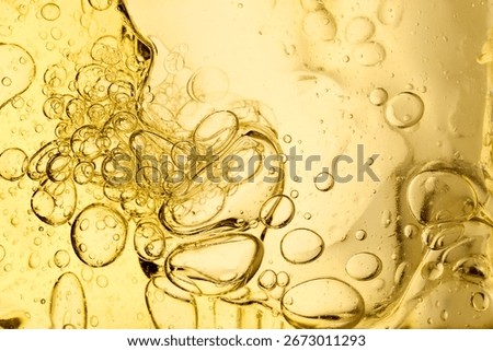 Oil with bubbles abstract background. Soft selective focus.
