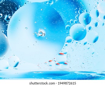 Oil Bubbles On Dark Blue Background Stock Photo 1949872615 | Shutterstock