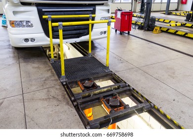 Oil Change In DAF Truck Workshop Poland