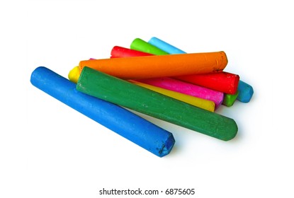 Oil Crayons Isolated On White Stock Photo 6875605 | Shutterstock