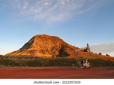 Oil Drilling In The Badlands Of Western North Dakota