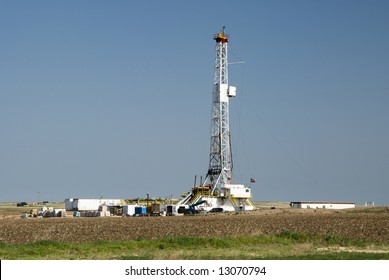 Oil Drilling Rig In The Texas Panhandle