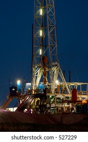 Oil Drilling Rig In The Texas Panhandle.