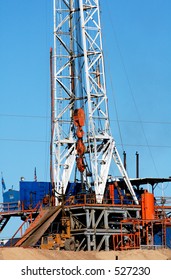 Oil Drilling Rig In The Texas Panhandle.