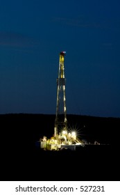 Oil Drilling Rig In The Texas Panhandle.