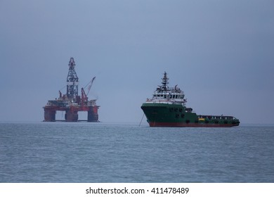 Oil Drilling At Walvis Bay, Namibia