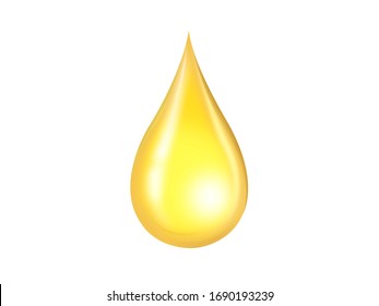 Oil drop or honey isolated on white background
