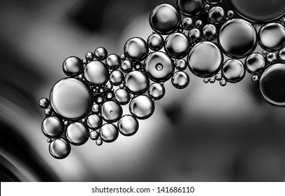 Oil Drops On A Water Surface