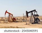 Oil field, oil jack, oil well pumper 